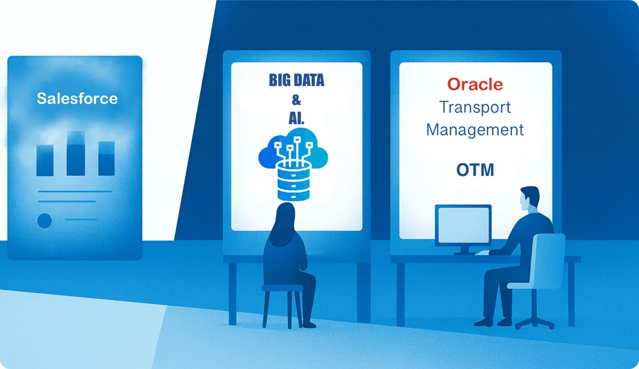 DeepSri's specialized technology solutions across Salesforce, Big Data, AI, and Oracle OTM